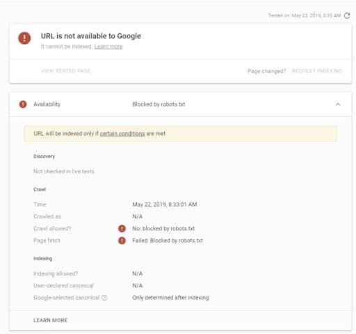 Google Search Console issues