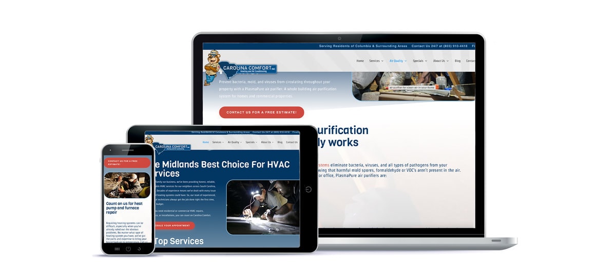 carolina-comfort-heating-air-conditioning-responsive-website-design-example Carolina Comfort Heating and Air Columbia SC