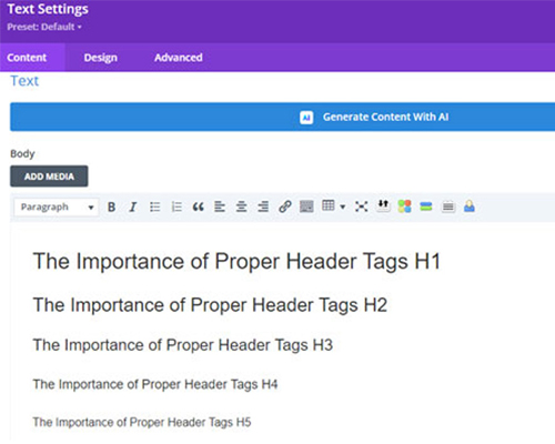 The Importance of Proper Header Tags